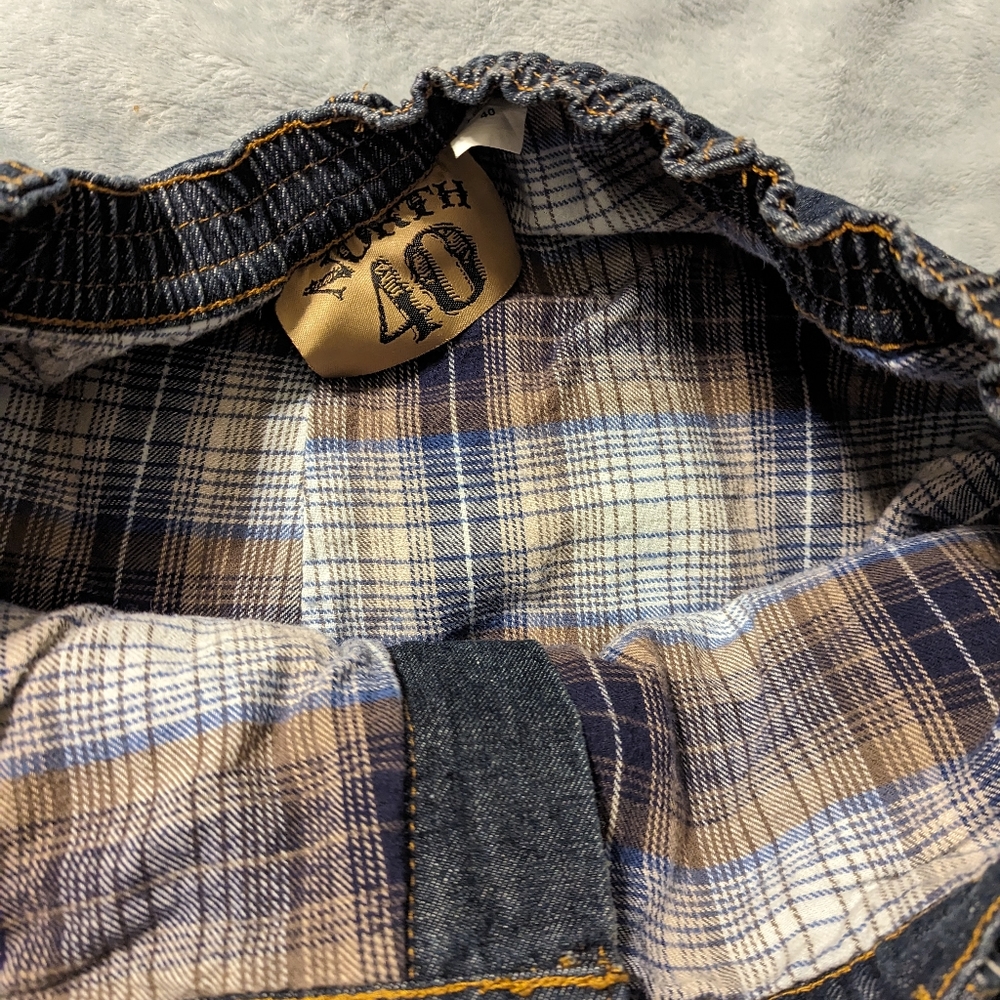 North 40 flannel lined elastic waist jeans